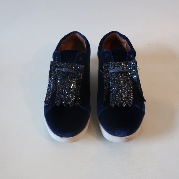 Womens Gentle Souls By Kenneth Cole Blue Velvet Lace Sneakers 8.5 - Picture 1 of 8